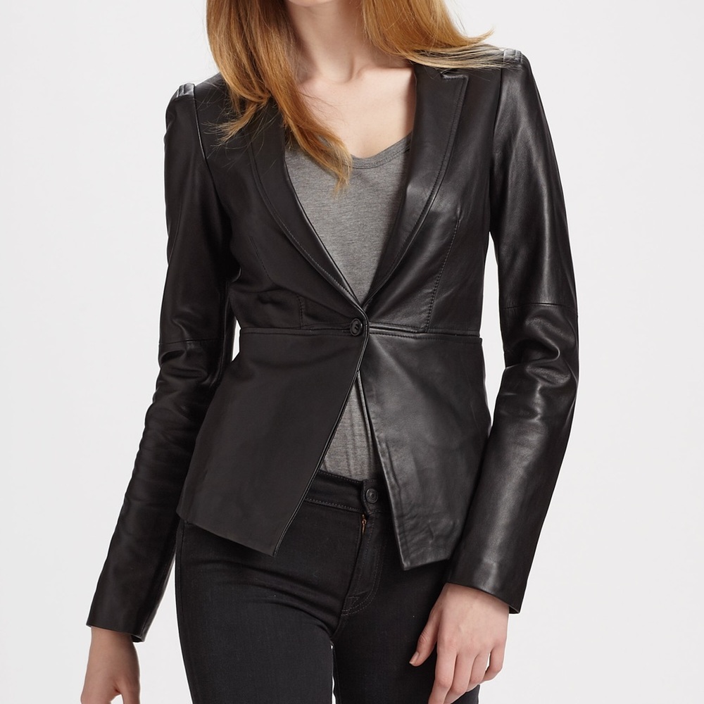 ELIZABETH AND JAMES BLACK LEATHER JACKET♥️